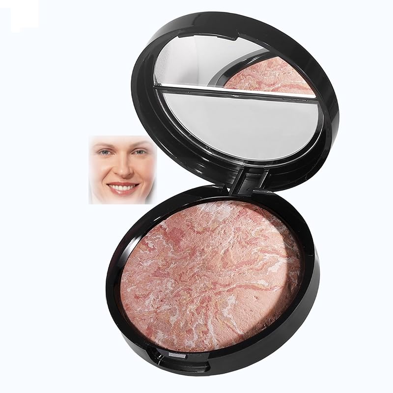 AKARY Baked Powder Foundation, Oil Control Correcting Foundation, Buildable Light to Medium Coverage - Demi - Matte Natural Flawless Finish Smooth Lightweight Setting Powder Palette, 01 Porcelain - TrendyLookz