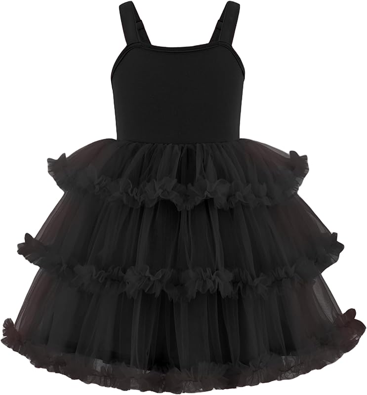 Arshiner Toddler Girls Tulle Dress Tiered Ruffle Fluffy Spaghetti Straps Tutu Dresses Summer Clothes 2 - 8 Years - TrendyLookz