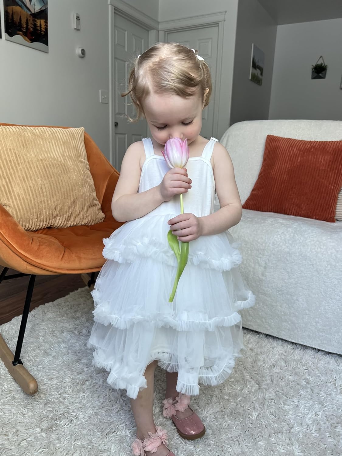 Arshiner Toddler Girls Tulle Dress Tiered Ruffle Fluffy Spaghetti Straps Tutu Dresses Summer Clothes 2 - 8 Years - TrendyLookz