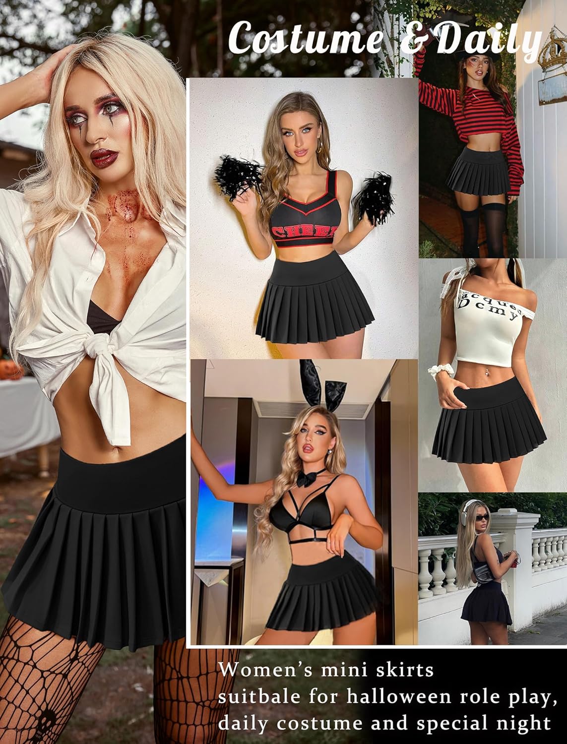 Avidlove Skirts for Women Y2k Mini Skirt Casual Pleated Short Skirts Pleated Cheer Skirt - TrendyLookz
