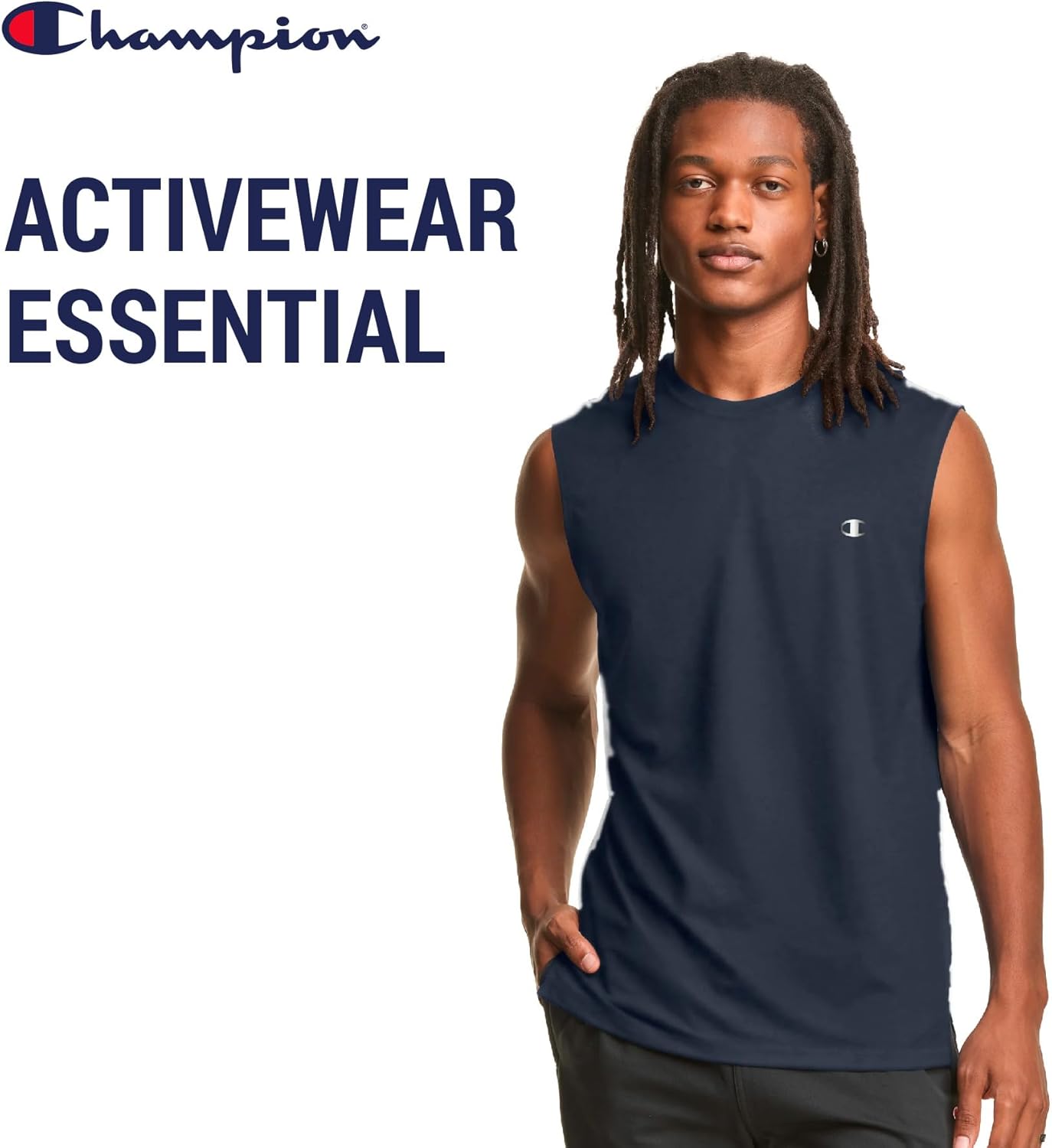 Champion Big and Tall Sleeveless Shirt for Men – 2 Pack Performance Muscle Shirt
