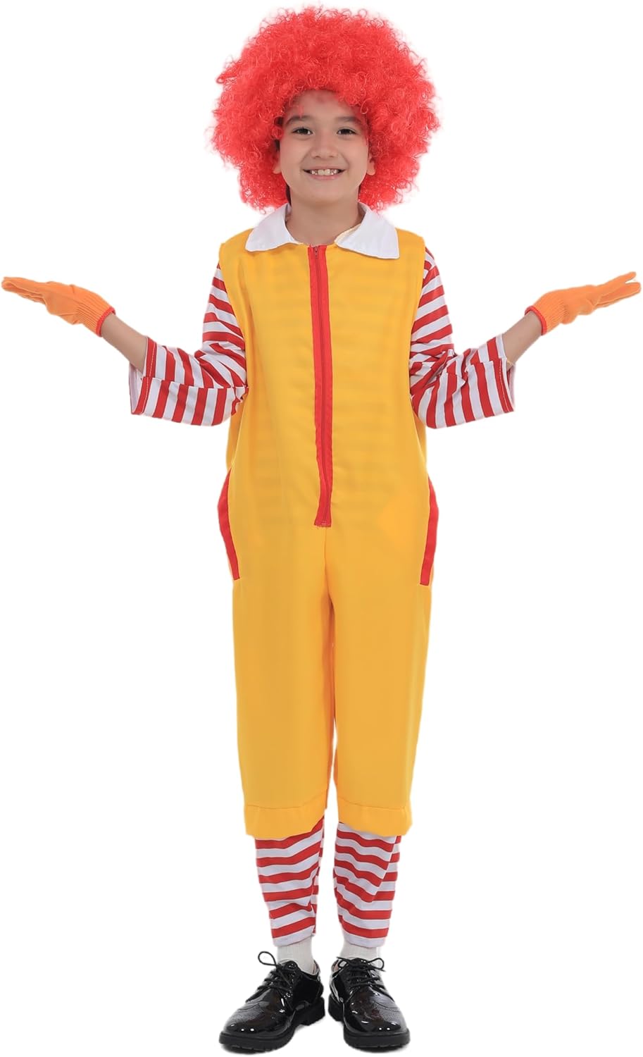 4-PCS Clown Christmas Costume Kids Circus Clown Costume Carnival Boys and Girls Halloween Cosplay