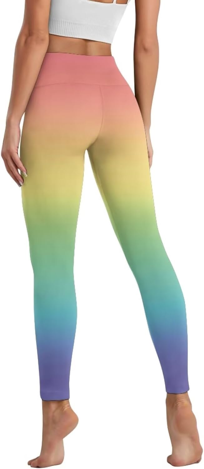 Poceacles Yoga Pants for Women with Pockets Full Length Workout Leggings High Waist Tummy Control Lounge Pants Activewear