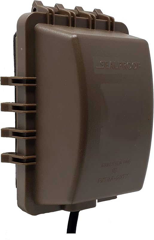 Sealproof 1-Gang Weatherproof In Use Outlet Cover | Horizontal/Vertical Outdoor Plug and Receptacle Protector, Lockable Bubble Cover, UL Extra Duty Compliant, 18 Configurations
