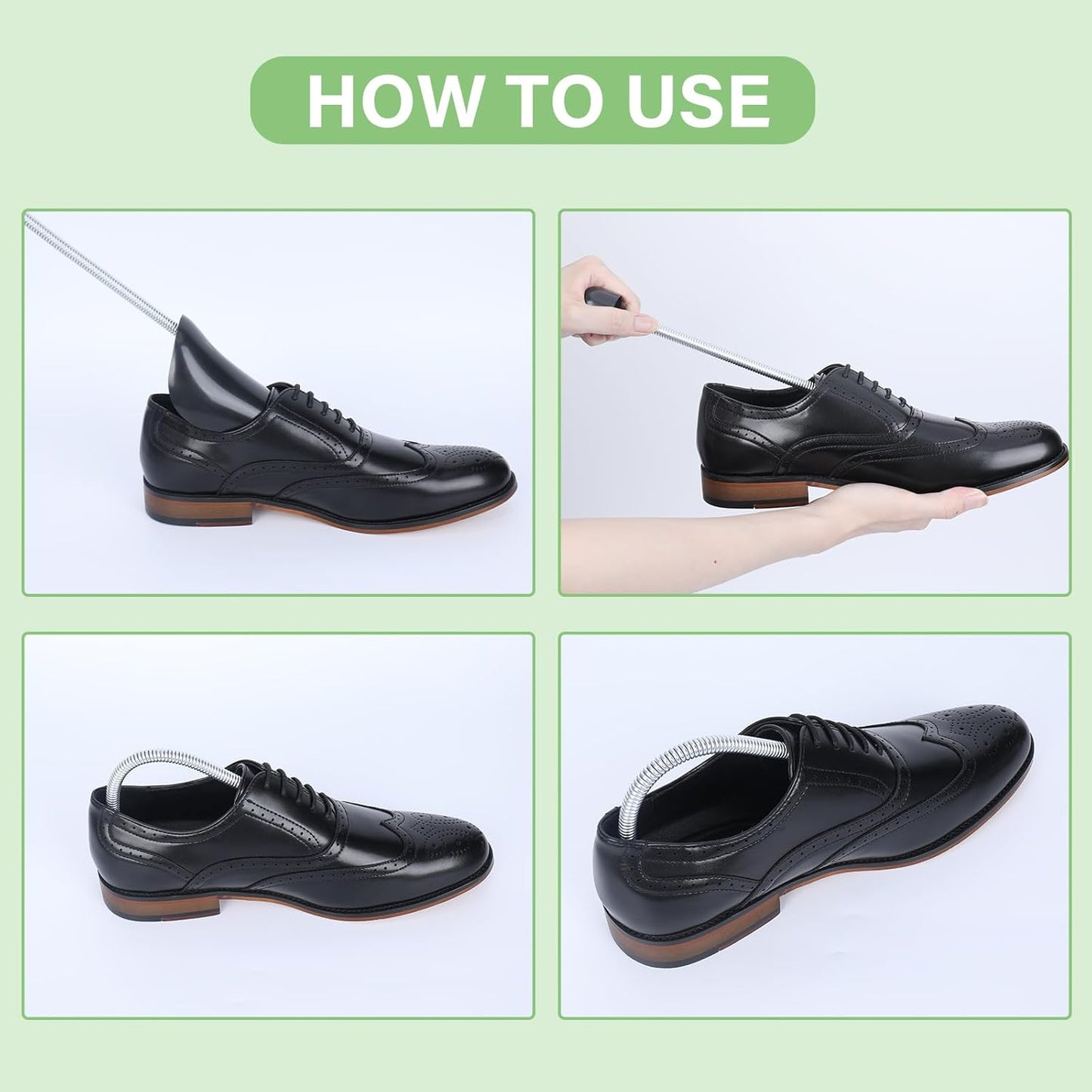 YOLOPARK 10 Pairs Plastic Shoe Trees for Mens 6-12, Women Size 4-8, Shoe Stretcher with Adjustable Spring for Sneakers