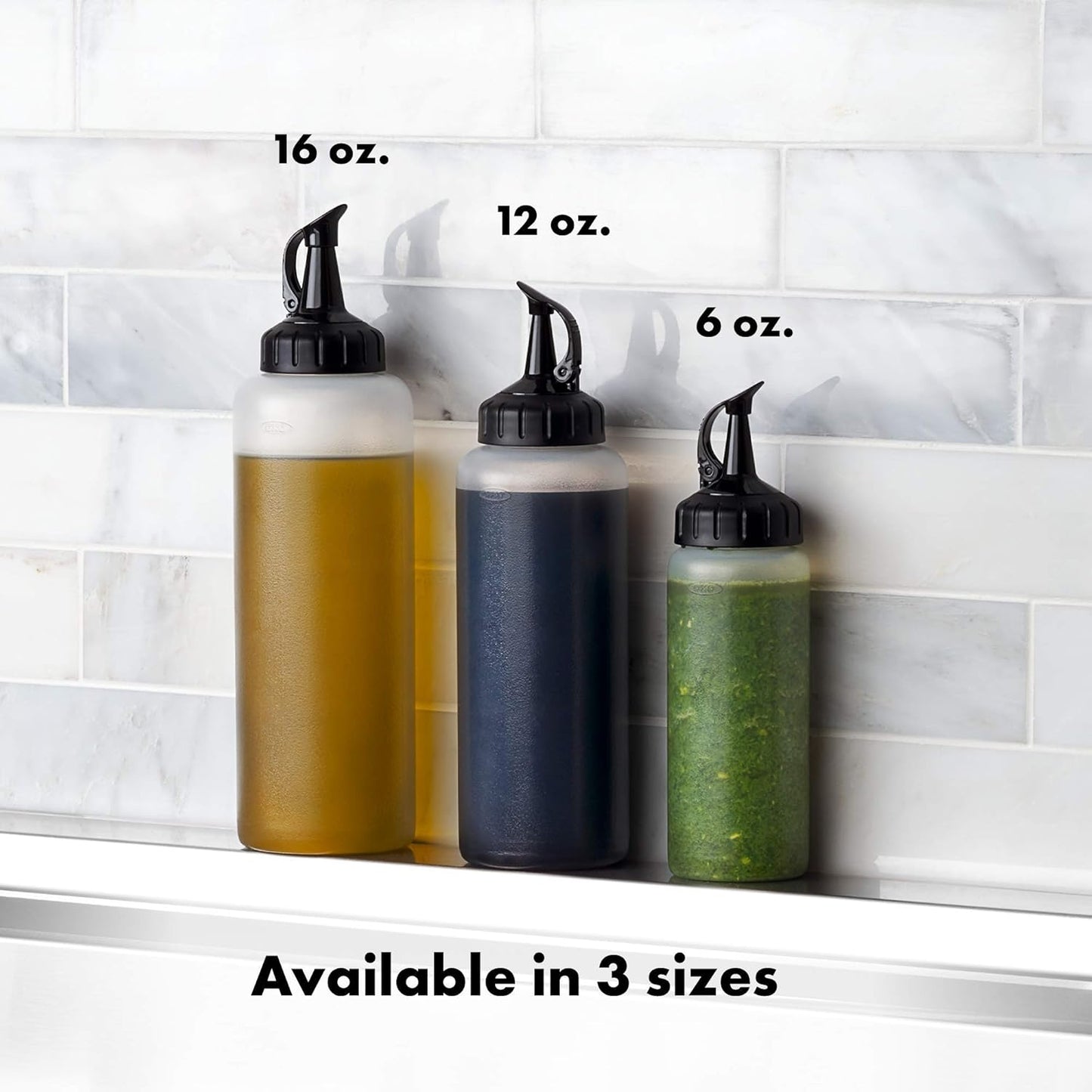 OXO Chef's Condiment Squeeze Bottles (Pack of 3) - Small 6 oz