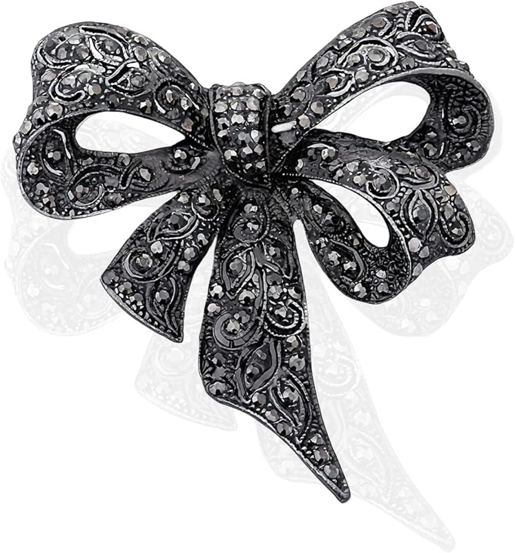 brooches for women, la luen Bow Brooch Pins Sweater Shawl Clips Faux Pearl Brooch Pins for Women