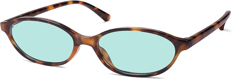 Retro Oval Cat Eye Sunglasses for Women Y2k Trendy Narrow Sunnies Designer Sun Glasses AR82253