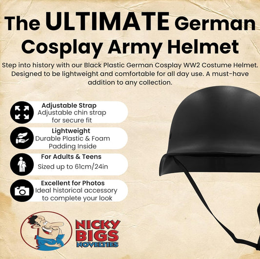 Nicky Bigs Novelties Plastic German Army Novelty Helmet Halloween Costume Accessory