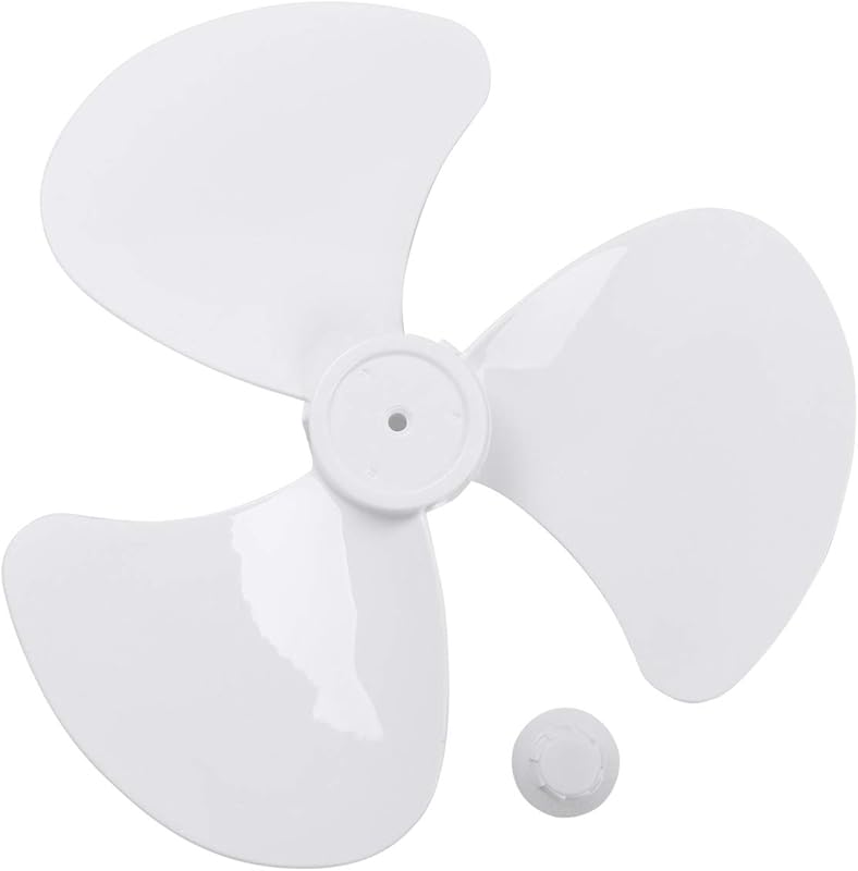 Plastic Fan Blade Replacement for Standing Pedestal Fan Table Fanner General Accessories with Nut Cover Type B 14 Inch