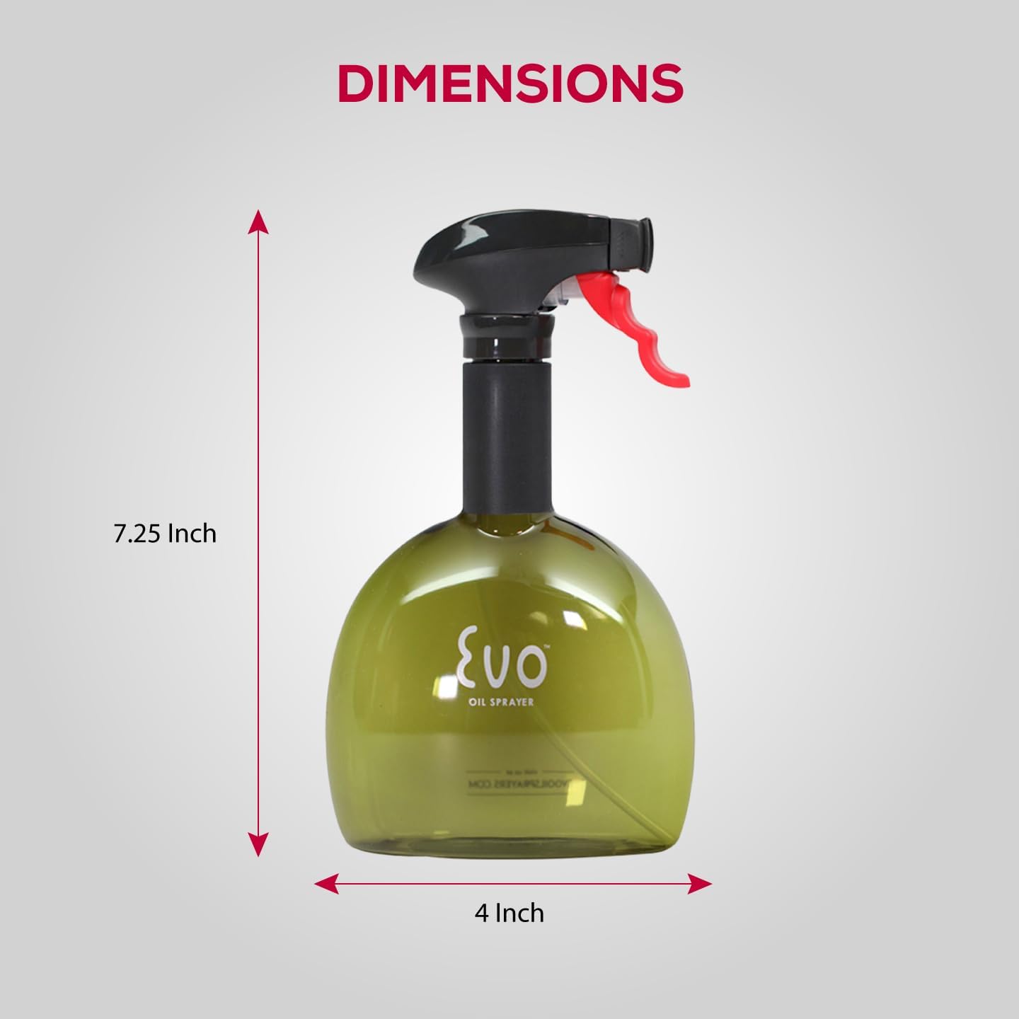 Evo Oil Sprayer Minis, Non-Aerosol for Olive, Cooking Oils, and Vinegars, 8-Ounce Capacity, 1 Each Yellow and Green