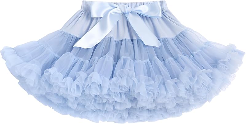 Petticoat Skirt for Girls Tutu Skirt Princess Fluffy Soft Tulle Ballet Birthday Party Pettiskirt Half Slips Dance Underskirt