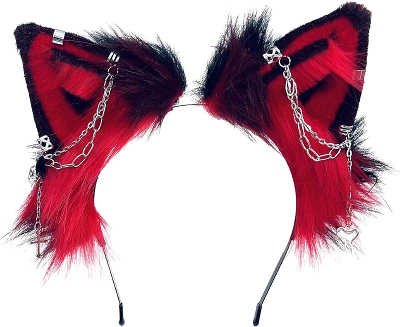 Cat Cosplay Ears Cat Ears Headbands Clips Accessories Punk Gothic Cross EK12-EK28