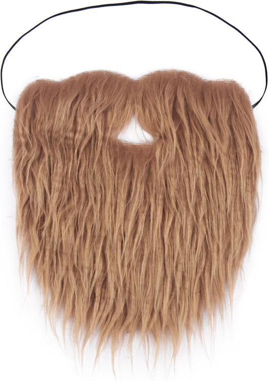 Fake Mustache for Men Fake Beard with Elastic Band for Adult Costume Facial Hair for Cosplay Party