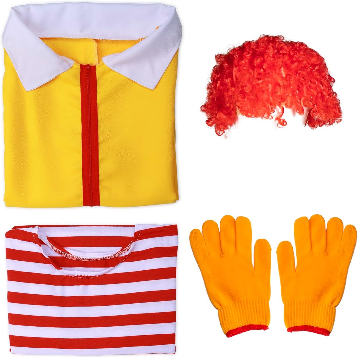 4-PCS Clown Christmas Costume Kids Circus Clown Costume Carnival Boys and Girls Halloween Cosplay