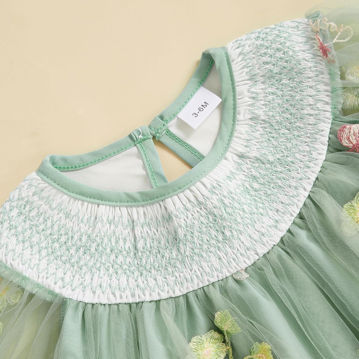Baby Girls Tulle Tutu Dress Party Holiday Princess Dresses Infant Toddler Embroidery Flower Fairy Romper Dress - TrendyLookz