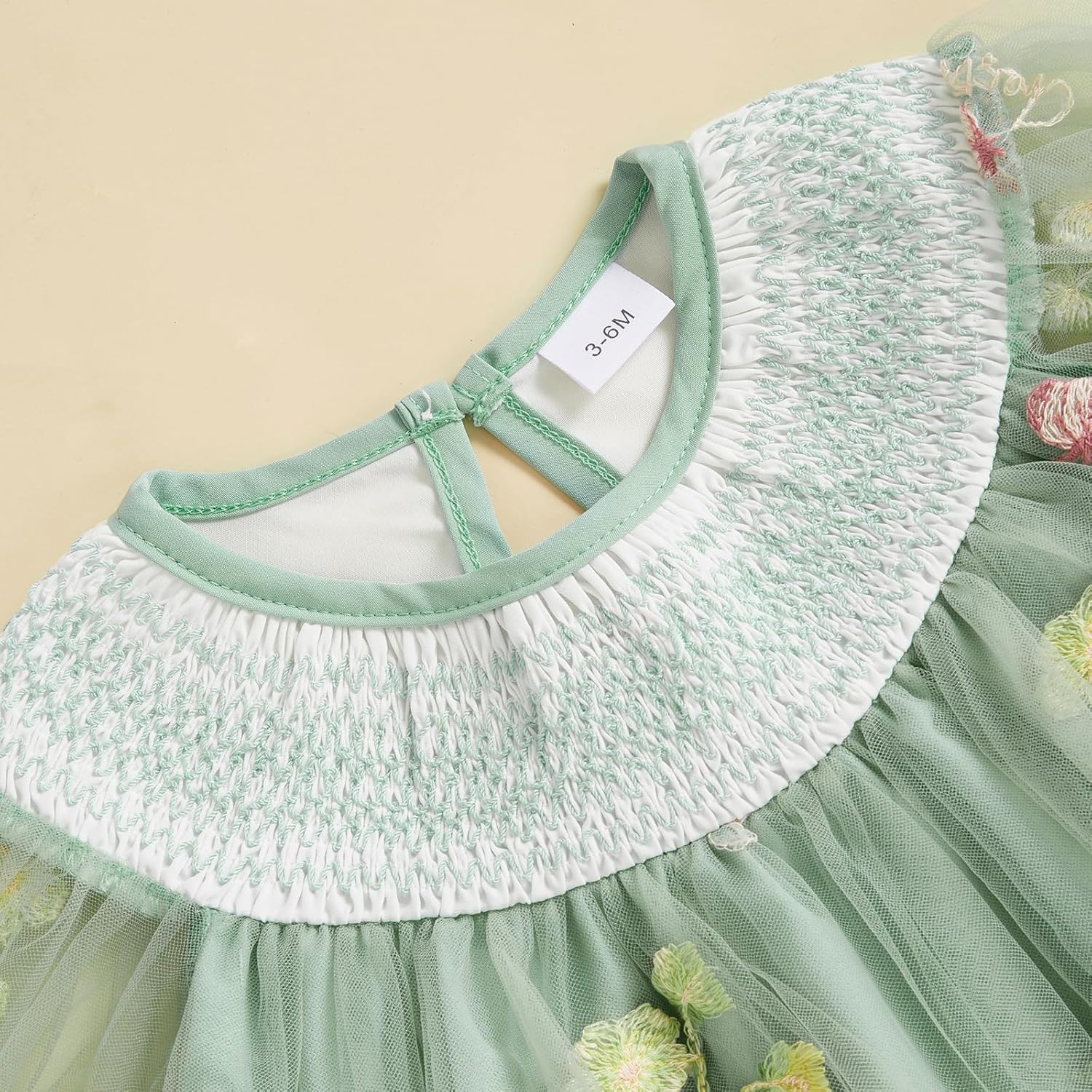 Baby Girls Tulle Tutu Dress Party Holiday Princess Dresses Infant Toddler Embroidery Flower Fairy Romper Dress - TrendyLookz
