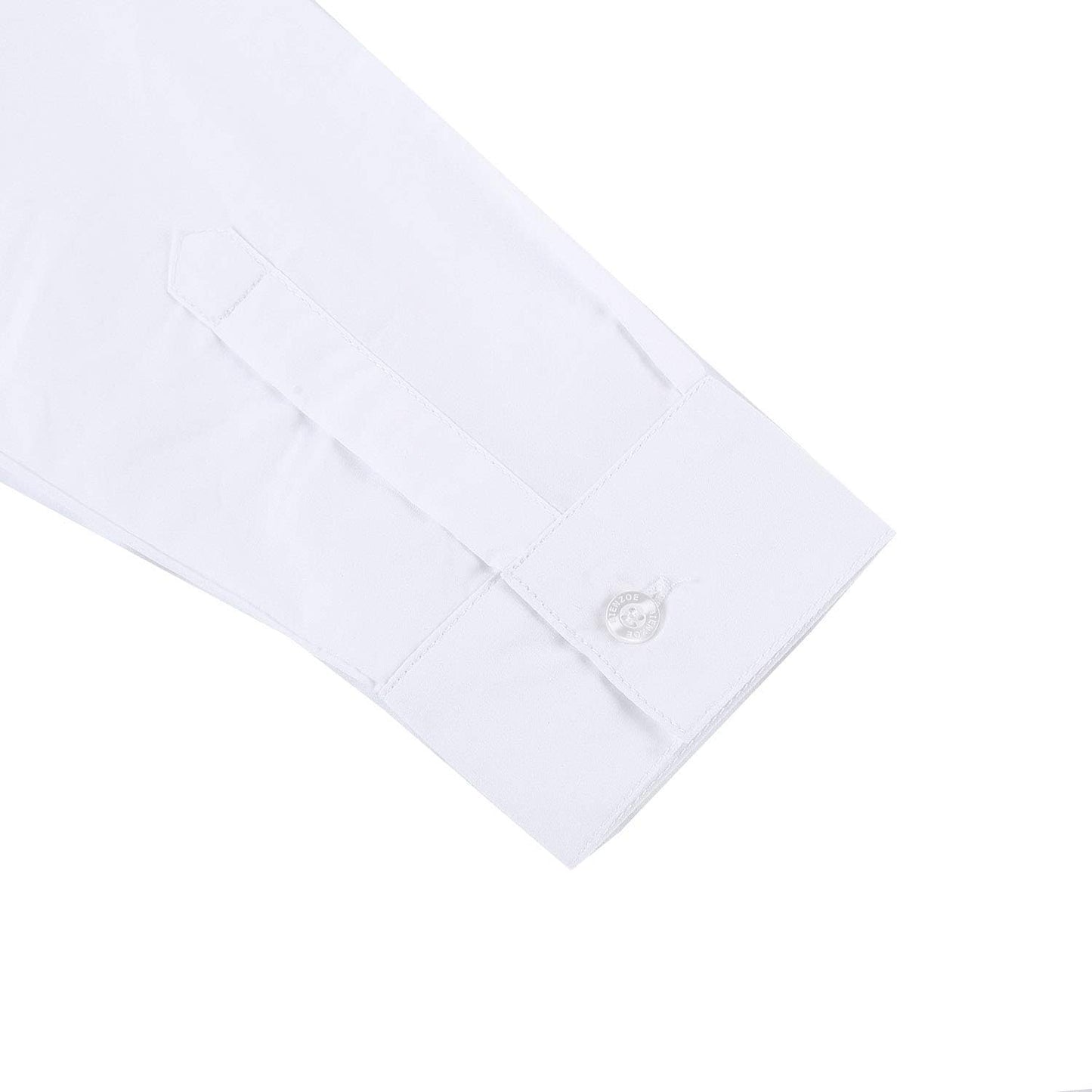 Bienzoe Girls School Uniform Shirt: Kids Summer Ruffle Button Down Long Sleeve Cotton Oxford Blouse