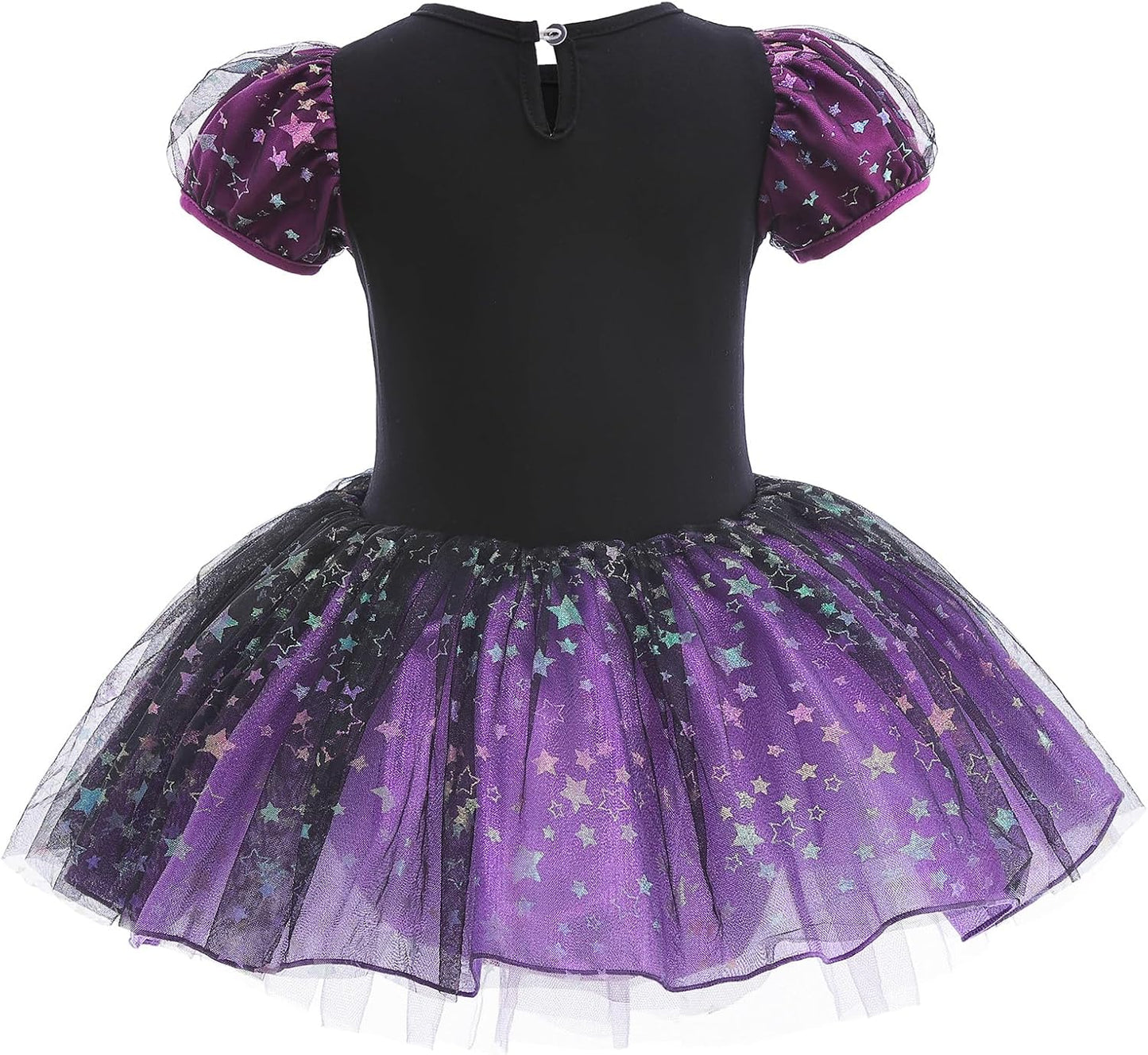 BAOHULU Leotard for Girls Ballet Dance Short Sleeve Full Tulle Tutu Skirted Dress Ballerina Costumes - TrendyLookz