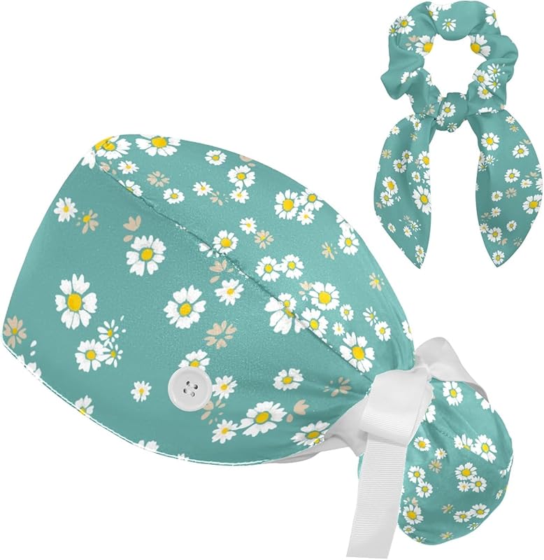 Women's Working Caps with Scrunchies Tarot Pattern Background Lace-Up Hat Unisex Hair Covers One Size