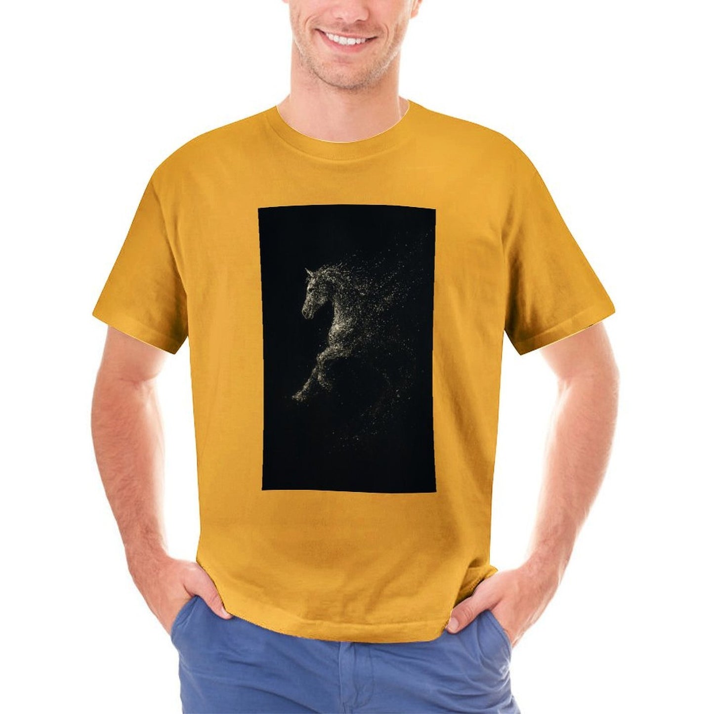 Men's Cotton Short-sleeved T-shirt, Breathable Loose-fitting Casual Summer Top, Suitable for Outdoor Activities and Daily Comfortable Wear,