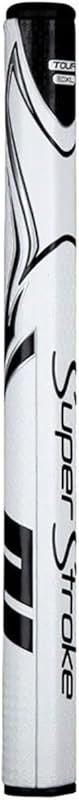 SuperStroke Zenergy Tour 2.0 Golf Putter Grip with No Taper Enhanced SPYNE Technology, New Multi-Zone Texturing and Tech-Port, Pink/White