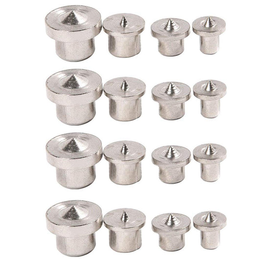 16 Pcs Wood Dowel Tenon Centers Dowel Pin Center Point Woodworking Alignment Tool 6/8/10/12mm, Set of 4