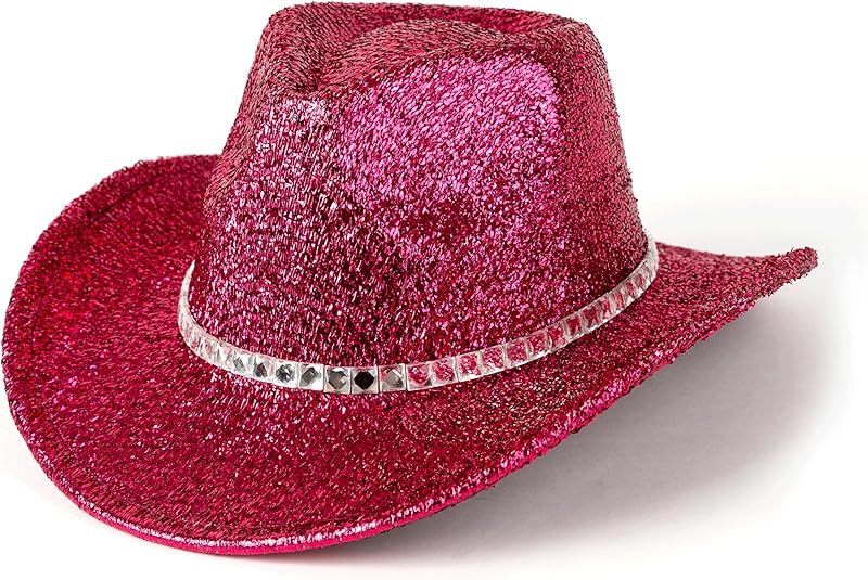 Men & Women Cowboy Hat Western Style Glitter Cosplay Party Costume Hats