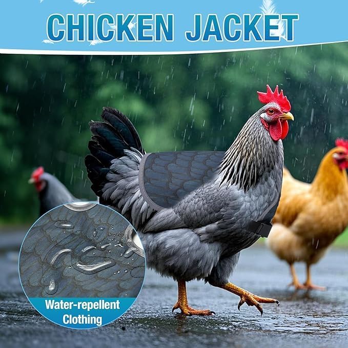 Chicken Saddle for Hens - Chicken Aprons for Hens With Adjustable Straps, Chicken Aprons & Vest Jacket for Hens