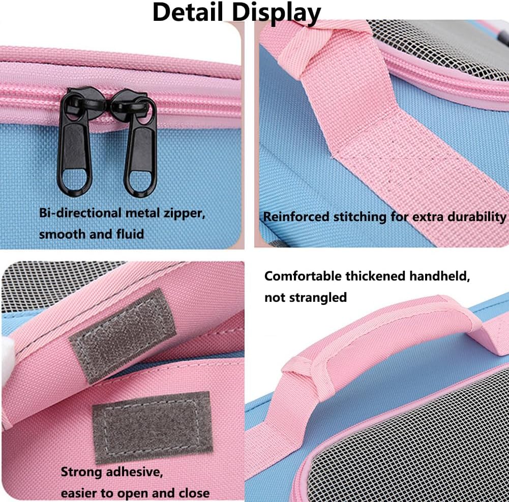 Cat Dog Carrier Backpacks,Pet Backpack Carrier, Bubble Backpack Pet Carriers with Breathable Mesh for Cats Small Dogs Puppies Animals for Travel, Hiking, Camping or Outdoor Use (Pink)