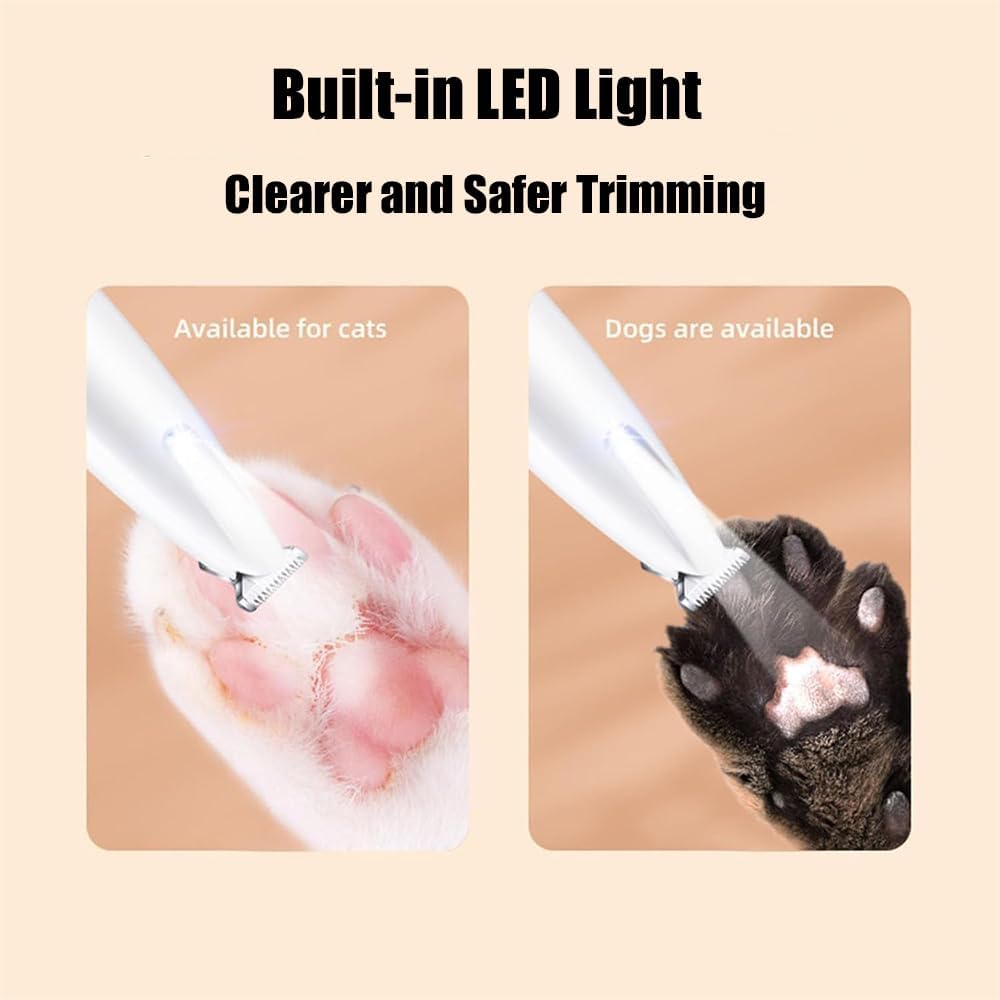 Belvedere Cat Trimmer, Belvedere Cat Grooming Trimmer, Rechargeable Quiet Pet Shaver for Paws, Ears, Eyes, Face and Buttocks (F2 White) - TrendyLookz