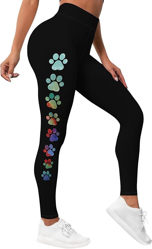 Leggings for Women Workout Funny Printed Gym Athletic Womens Yoga Pants Camo Print Legging Camouflage Floral Tropical Pants