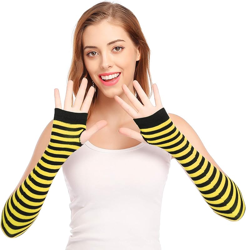 Bienvenu Punk Gothic Rock Long Arm Warmer Fingerless Gloves - TrendyLookz