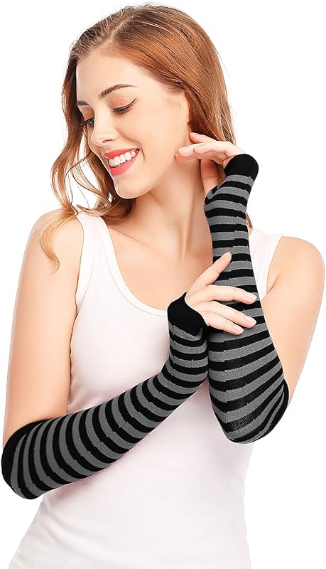 Bienvenu Punk Gothic Rock Long Arm Warmer Fingerless Gloves - TrendyLookz