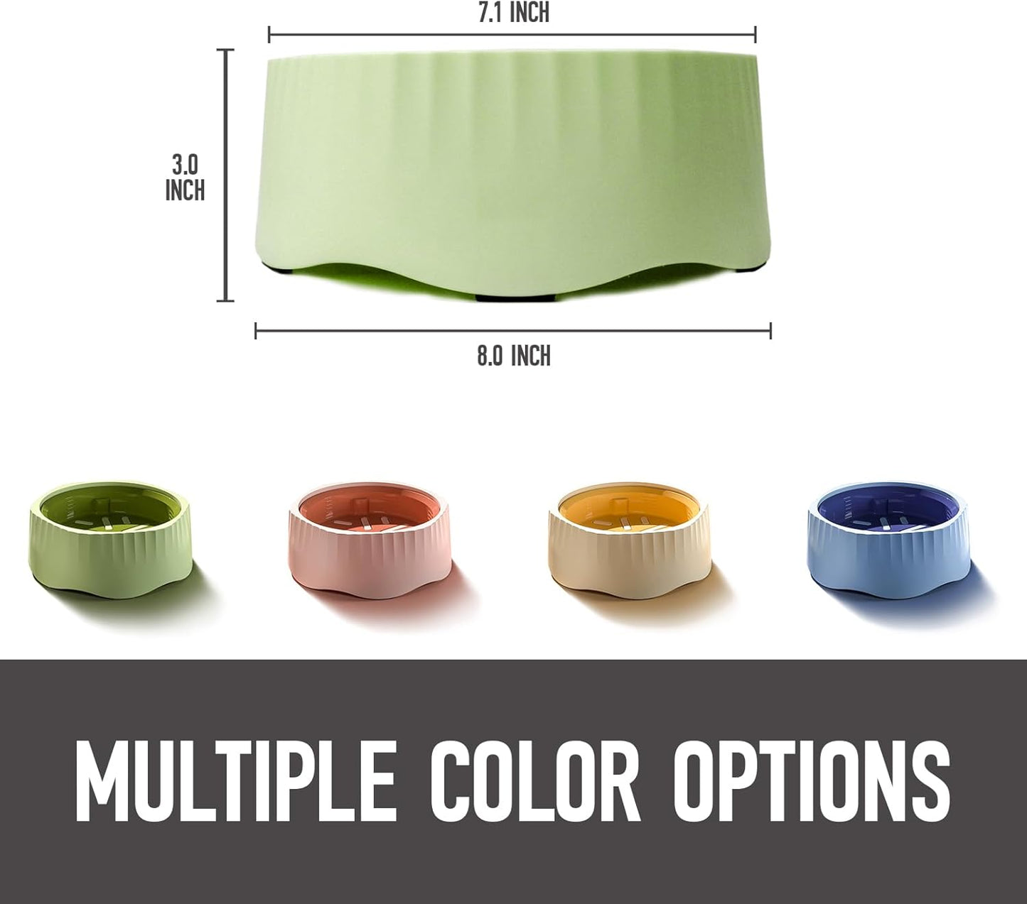 Slow Feeding Dog Bowl for Large, Separable Cat Interactive Puzzle Design,Non-Slip Durable Dog Food Bowl, Easy Clean Design to Prevent Puppies from Overeating, 100% BPA Free (Green)