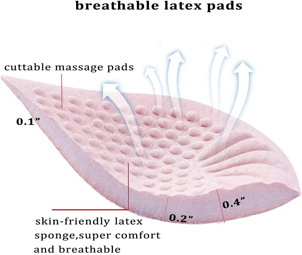 PRETTYWELL Bra Pads Inserts, 2 Pairs Latex Bras Inserts for Sports Bras, Bra Cups Inserts for Bikini Tops