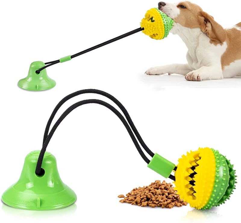 Dog Toys Dog Chew Toys for Aggressive chewers, Puppy Dog Training Treats Teething Rope Toys for Boredom Dog Puzzle Treat Food Dispensing Ball Toys for Puppies Teething (Blue)