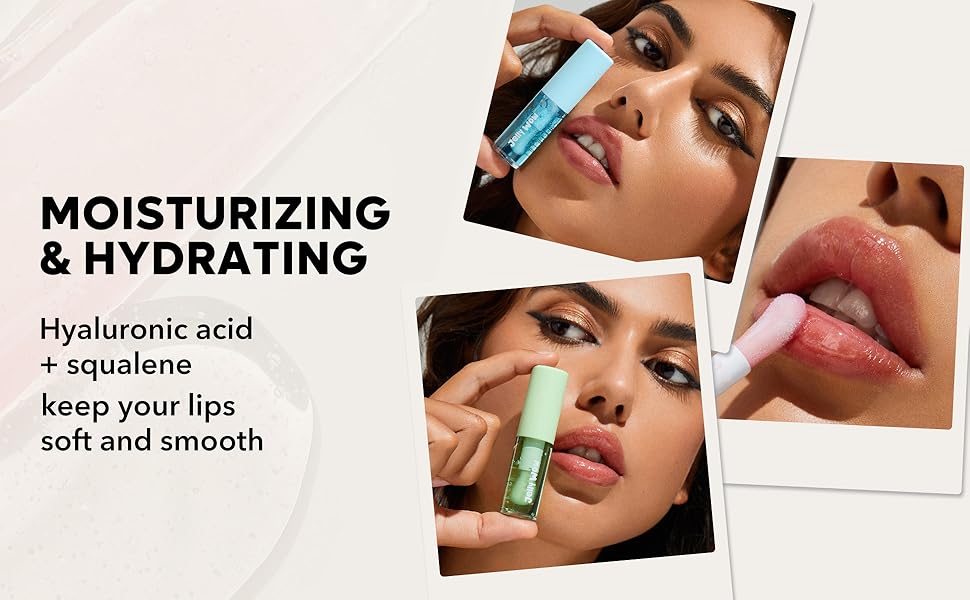 SHEGLAM Jelly Wow Hydrating Non-Sticky Lip Oil Moisturizing Plumping Lip Gloss - Green Apple Envy
