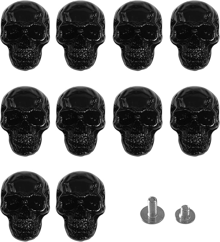 10 Pcs Skull Stud DIY Rivet Conchos for Leather Large Head Decorative Buckle for DIY Craft Making