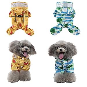 DICOCO ペットUseレインコート Waterproof Windproof Water-repellent treatment Quantity Permeability リードWith holesき Easy to put on and take off 5サイズSupport Small Dog Medium-sized dog Large dog トイプードル Shiba inu Dog Clothing Cat Costume For walking Rainy season prepara