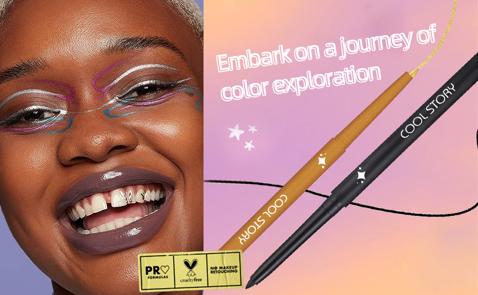 COOL STORY 12 Color Glossy Eyeliner Gel Pencil Eyebrow Pen Eye Makeup Waterproof Smudge Proof Long Lasting
