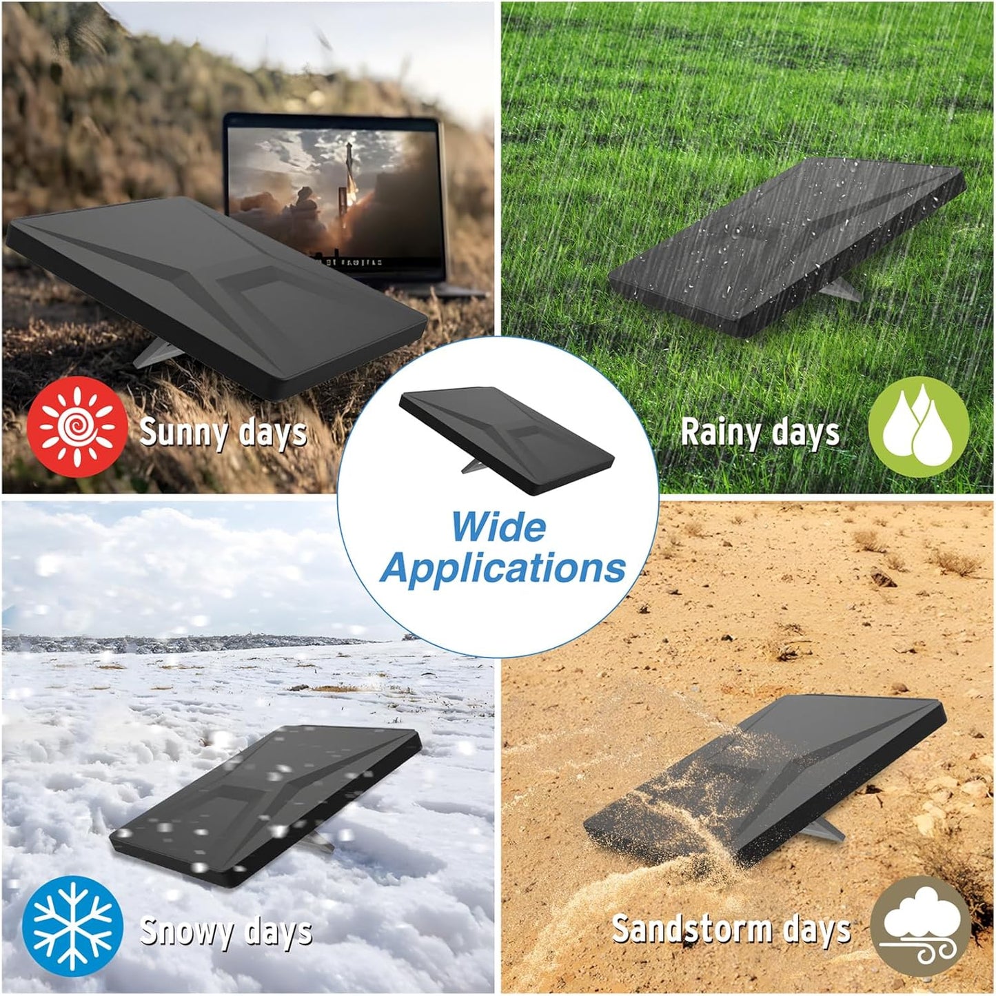 Starlink Mini Case, Starlink Dish Protective Cover, Silicone Heavy Duty Weatherproof, Protective Case for Starlink Mini Accessories - Outdoor Travel Camping, Black
