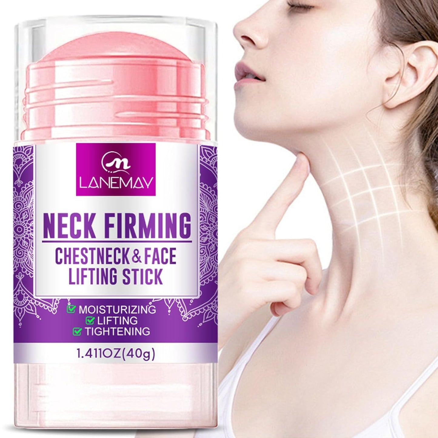 Retinol Firming Tightening Cream Stick for Neck and Face, Retinol Cream for Anti Wrinkles, Retinols Stick with Collagen, Aloe Vera, Avocado & Rosemary, Anti-Aging Neck Cream & Face Moisturizer