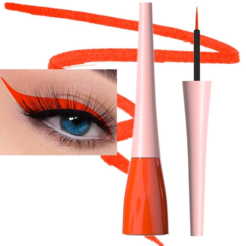 evpct 2Pcs White Black Liquid Eyeliner Set Waterproof White Eye Liners for Women Eyes Wing Eyeliner Stamps Shapes Colored Eyeliner delineador de ojos a prueba de agua contra el agua blanco para ojos