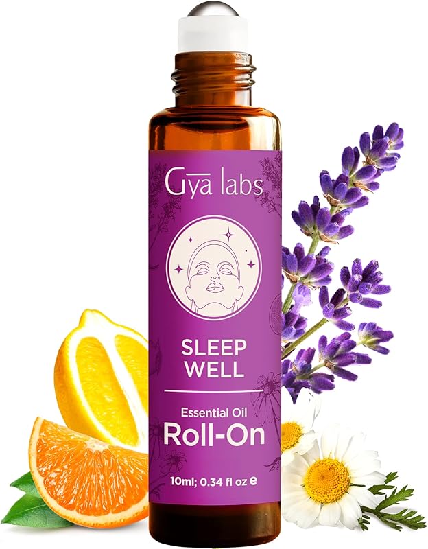 Gya Labs Peace Essential Oil Roll on - 100% Pure Natural Calming Oil for Fatigue, Blend with Patchouli, Frankincense, Aromatherapy Relaxation Gifts for Women and Men, Travel Size (0.34 Fl Oz)