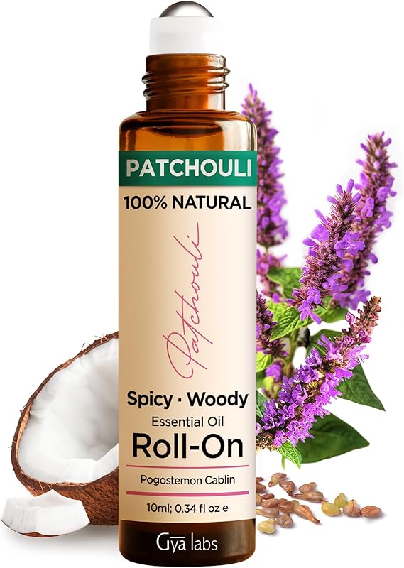 Gya Labs Peace Essential Oil Roll on - 100% Pure Natural Calming Oil for Fatigue, Blend with Patchouli, Frankincense, Aromatherapy Relaxation Gifts for Women and Men, Travel Size (0.34 Fl Oz)