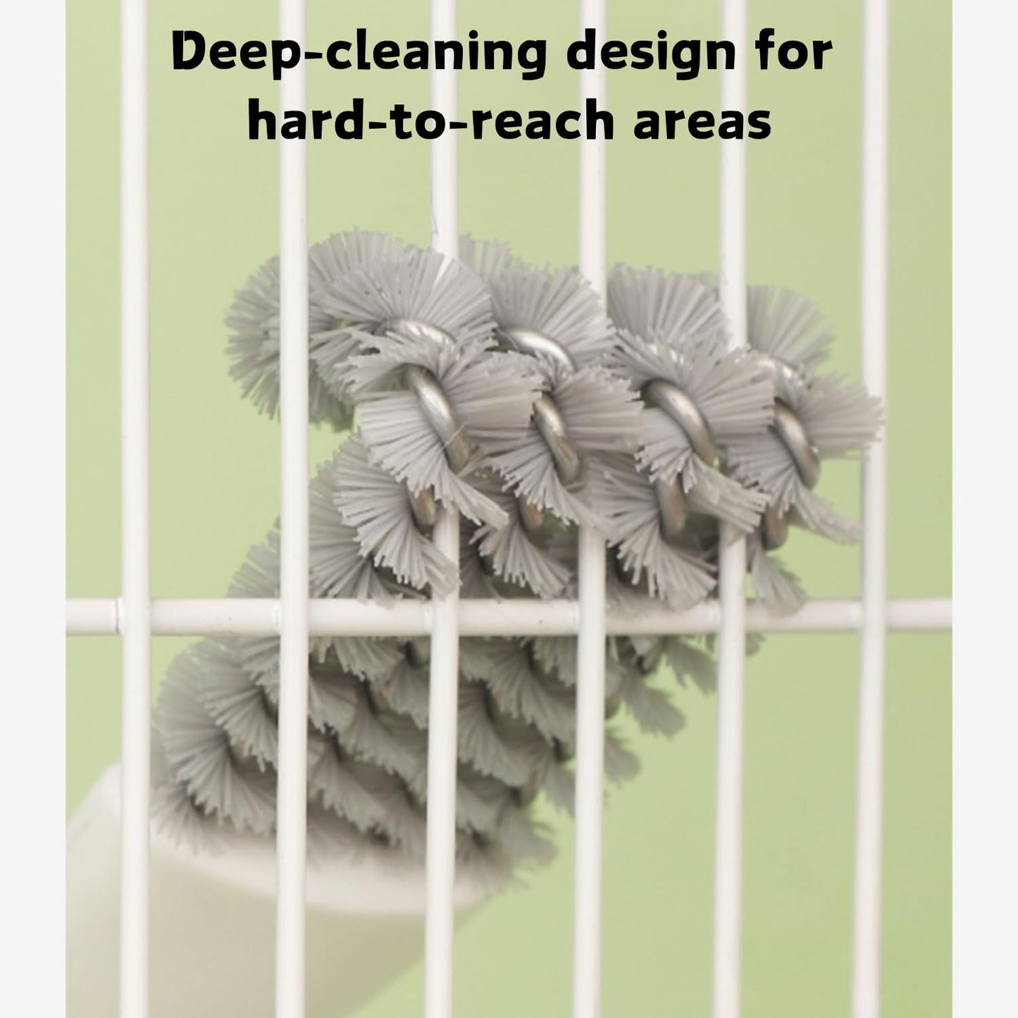 2 Pcs Bird Cage Brush with Scraper - Bird Cage Cleaner for Cleaning Kennels Perches Poop Remover Parrot Parakeet Pet Cage Accessories (2 Pcs)