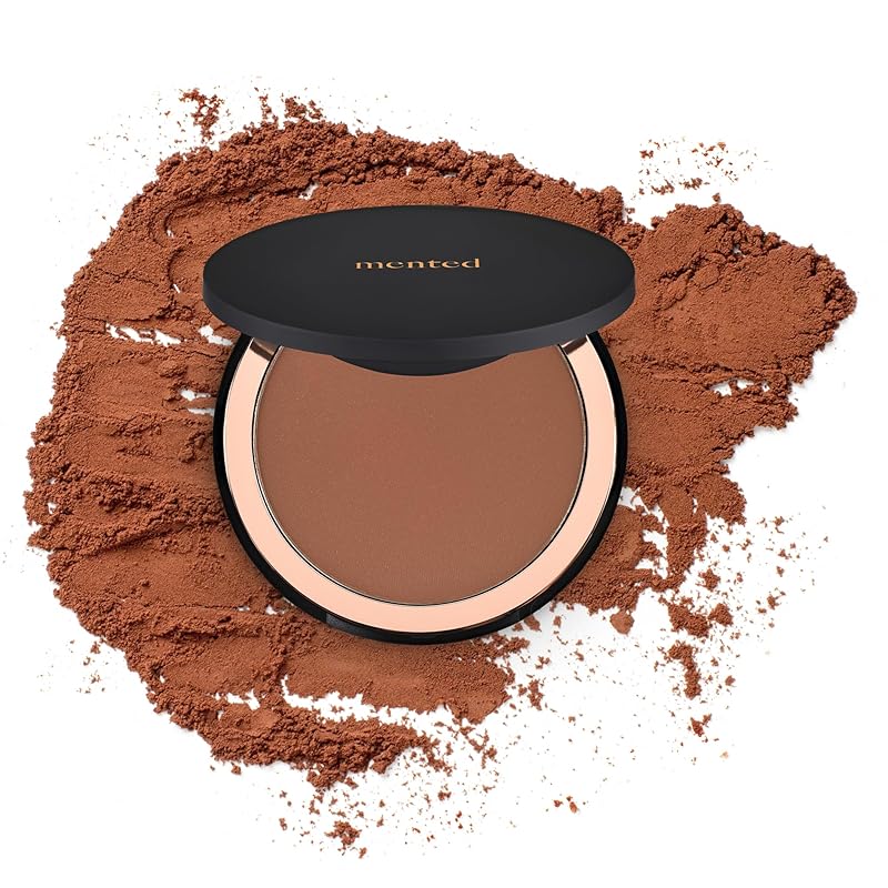 Mented Cosmetics Made in Italy, Cruelty Free Makeup, Vegan, Paraben Free, Shimmer Bronzer, Highlighter Bronzing Powder Palette for Face with Vitamin E + A, 0.35oz/10g, Beach Bum