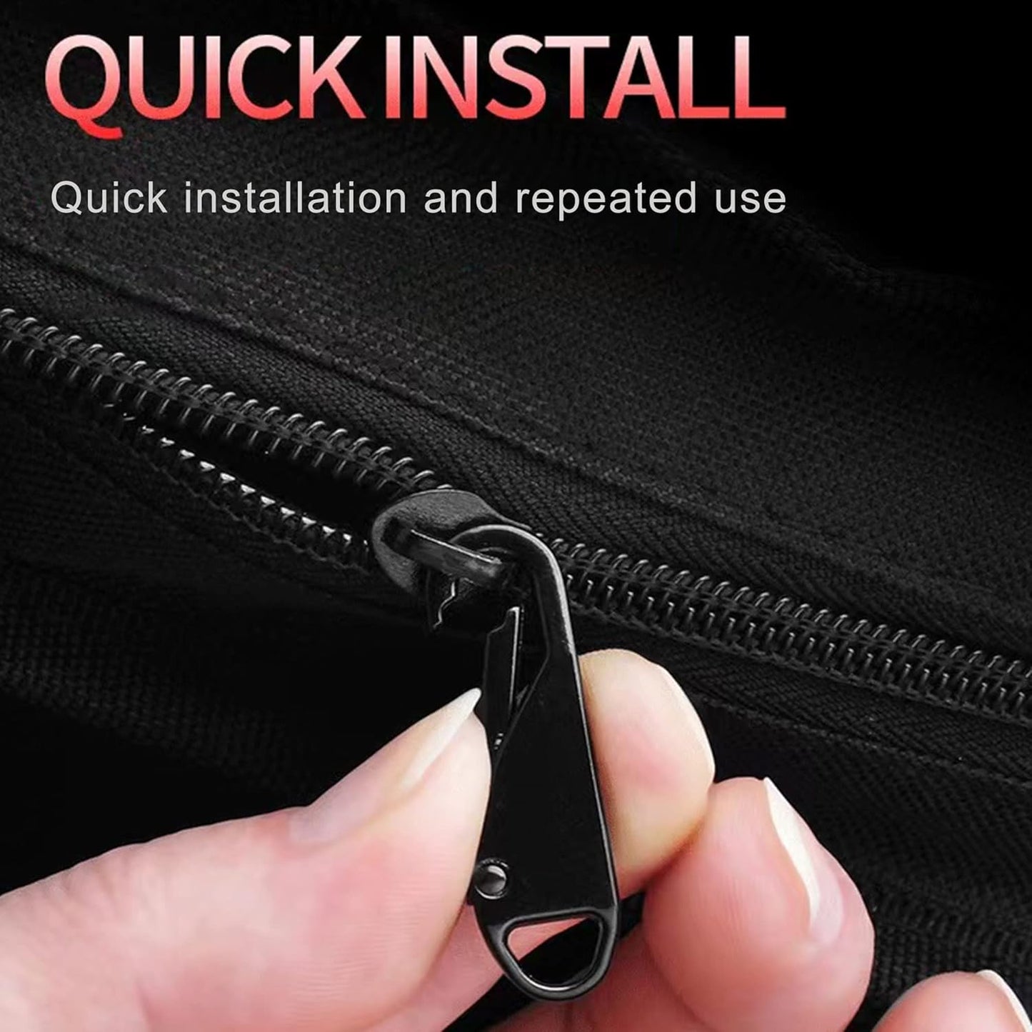 6 PCS Zipper Pull Replacements, Zipper Repair Kit Zipper Slider Pull Tab Universal Zipper Fixer Metal Zipper Head Pullers Handle Zipper Extenders for Clothing Jackets Backpack Boots Purse Coat
