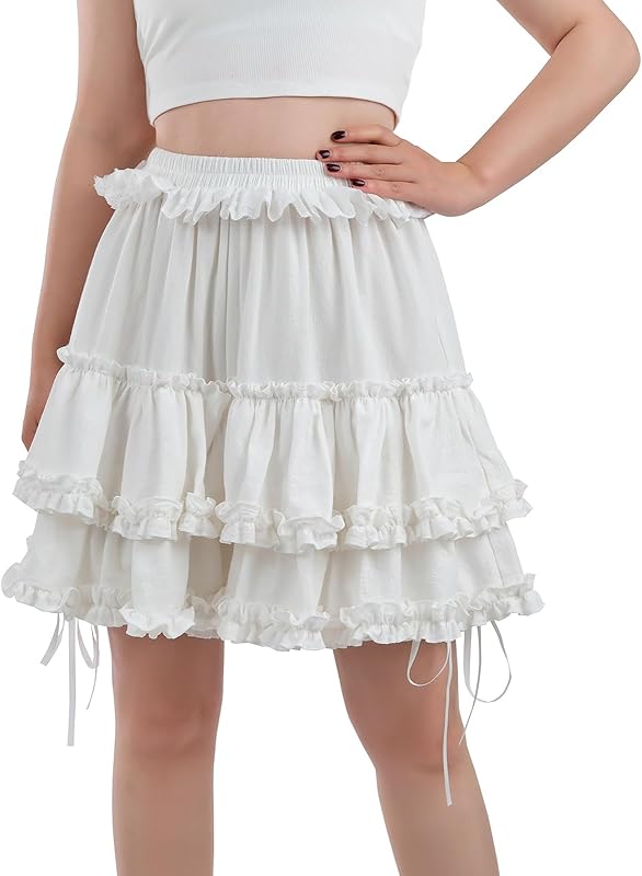 LSYYSKB Women Bloomer Victorian Steampunk Bloomers for Women Teen Girls Ruffled Lace Pumpkin Short Pantaloons Underdress